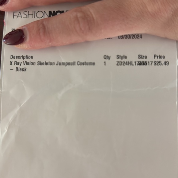 FASHION NOVA xray vision skeleton jumpsuit costume - black - Picture 7 of 8